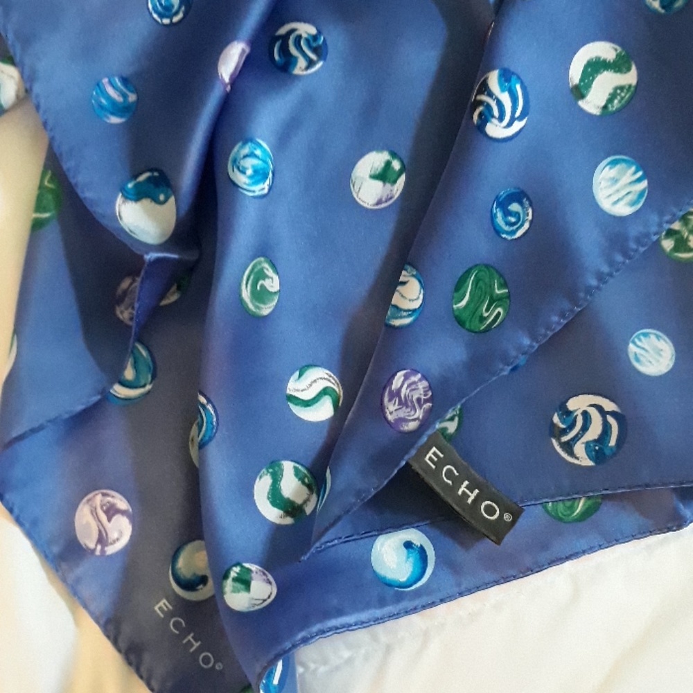 Lunar Print Silk Scarf